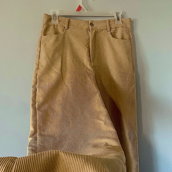 FOMOYUU Pants - Beige corduroy casual vintage Y2K